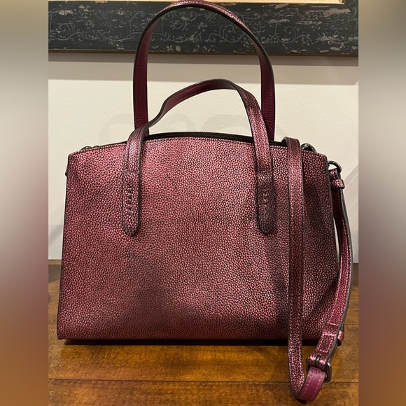 Coach Charlie Carryall in Metallic Berry/Gunmetal - Picture 2 of 7